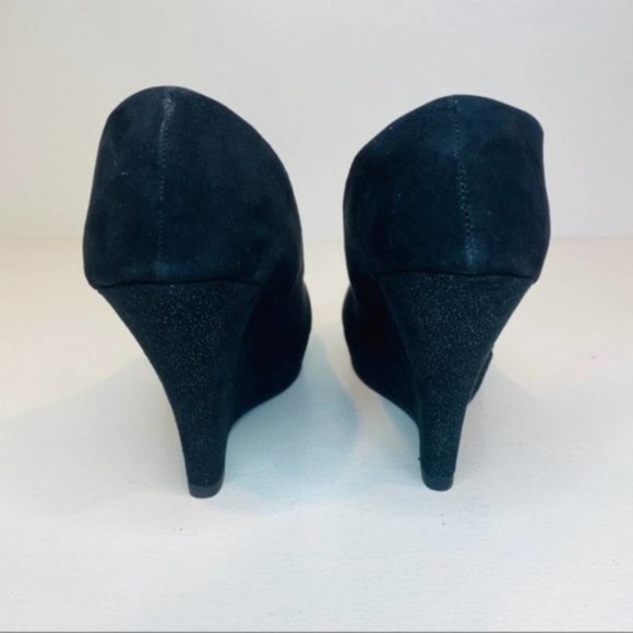 Unlisted Kenneth Cole Black Wedge Sparkle Shoes - Picture 5 of 10